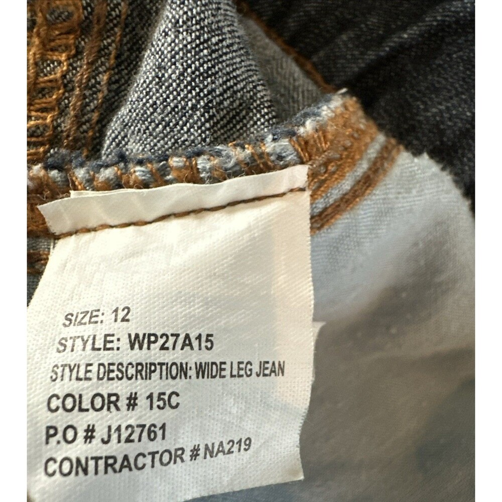 Calvin Klein Jeans Womens 12 Wide Leg Denim Blue CKJ WP27A15 - Picture 9 of 10